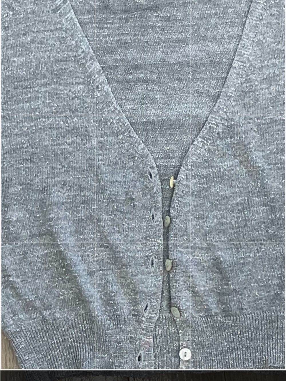 ZARAKNIT Metallic Gray Cropped Cardigan 🔥 - Size Small, Excellent Condition - Picture 7 of 10